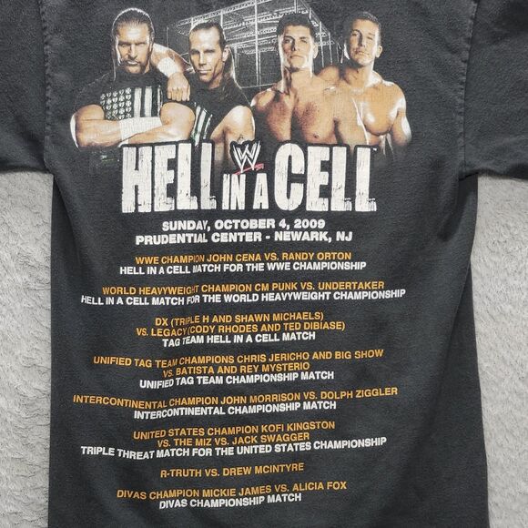 WWE Hell in a Cell 2009 PPV T-Shirt Size Small  feat. CM Punk & Cody Rhodes - Picture 5 of 10